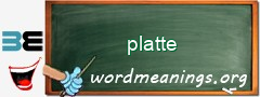 WordMeaning blackboard for platte